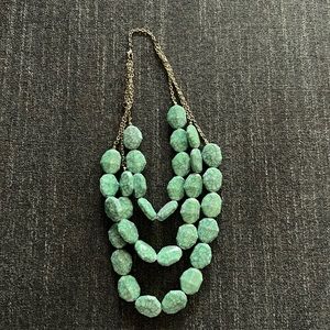 Statement women’s necklace with turquoise stones